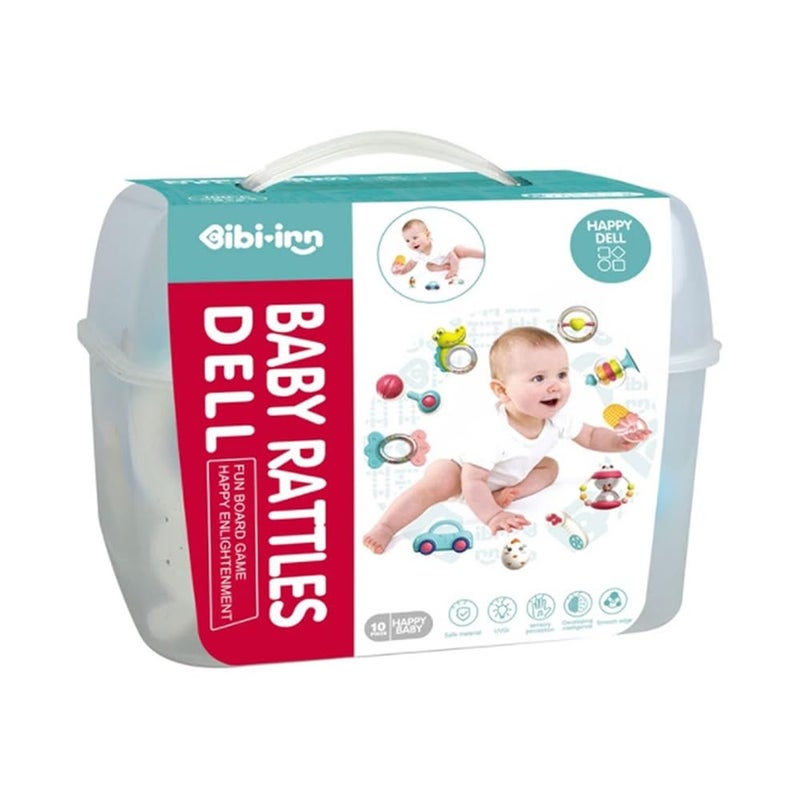 Baby Rubber Rattles Box 10 Pieces - 016263-608-75 - Image 2