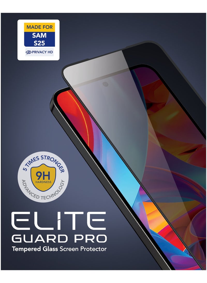 Remson Elite Guard Pro Tempered Glass Screen Protector Privacy HD 9H Hardness Full Coverage with Installation Tool Kit Compatible for Samsung Galaxy S25 6.2 inch - Image 5