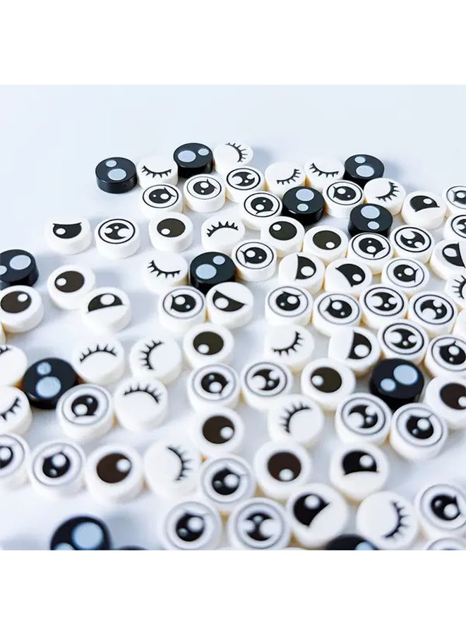50pcs Mixed Style Eyes Building Blocks MOC Toy Realistic Circular Eyelash Pattern Creative Gift - Image 1