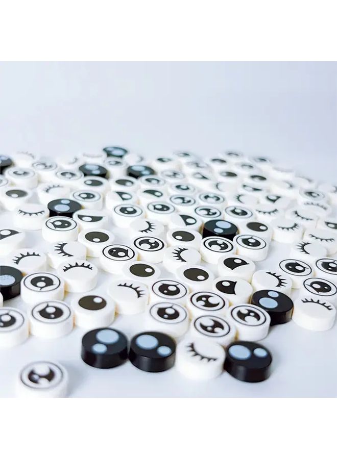 50pcs Mixed Style Eyes Building Blocks MOC Toy Realistic Circular Eyelash Pattern Creative Gift - Image 5
