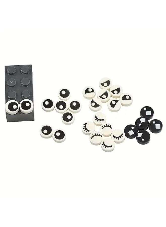 50pcs Mixed Style Eyes Building Blocks MOC Toy Realistic Circular Eyelash Pattern Creative Gift - Image 4