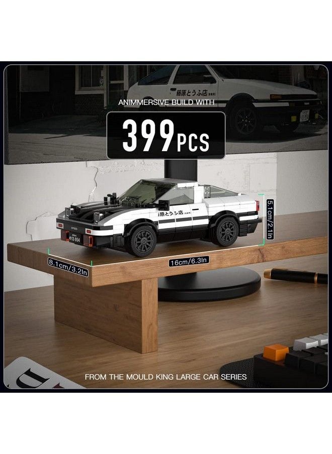 mould king - Ae86 Initial D Toy Car Building Sets With Acrylic Display Case Collectible Model Car Toy Building Blocks 27013 Cool Simulation Cockpit Speed Racing Car For Fans And Kids 8+ (399 Pieces) - Image 1