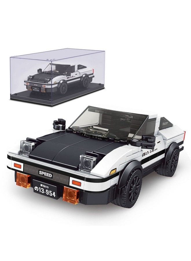 mould king - Ae86 Initial D Toy Car Building Sets With Acrylic Display Case Collectible Model Car Toy Building Blocks 27013 Cool Simulation Cockpit Speed Racing Car For Fans And Kids 8+ (399 Pieces) - Image 1
