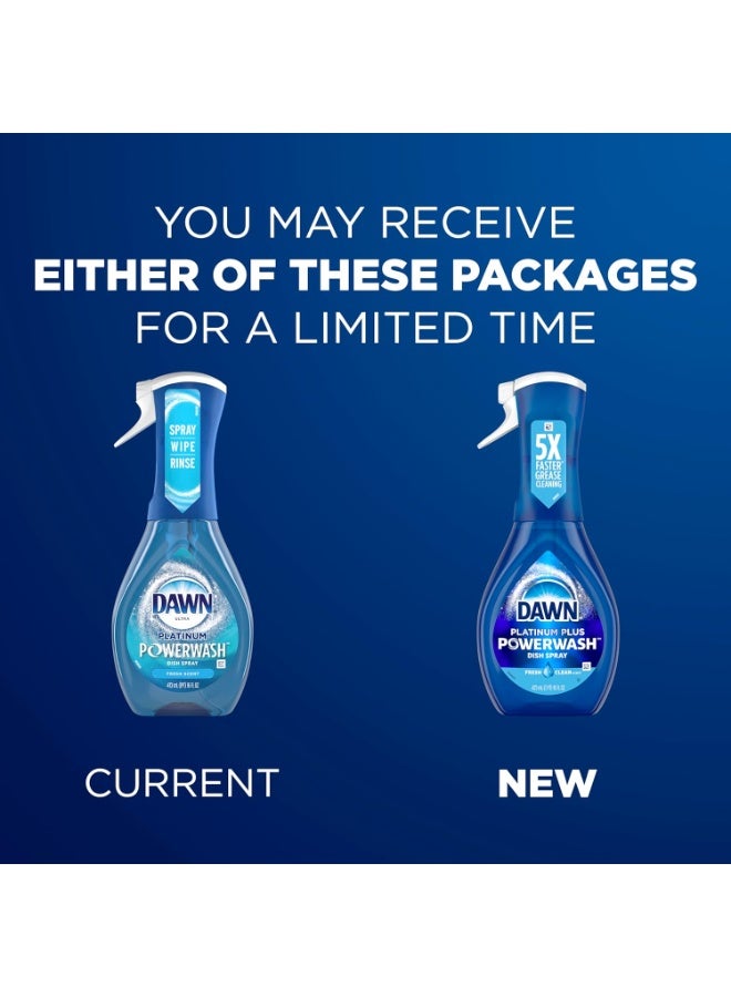 Dawn بخاخ غسيل الصحون داون بلاتينيوم باورواش، صابون الصحون، رائحة منعشة، 16 أونصة سائلة - Image 3