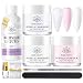 BORN PRETTY Acrylic Nail Kit Acrylic Powder Clear White Pink Liquid Set with Nail Forms Brush Pen File Glass Container Beginner Friendly - Image 2