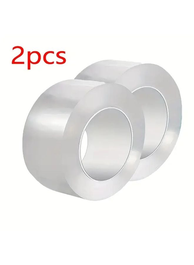 Transparent Waterproof Silicone Tape 2 Rolls 19685 Inch For Kitchen Bathroom Sealing - Image 1