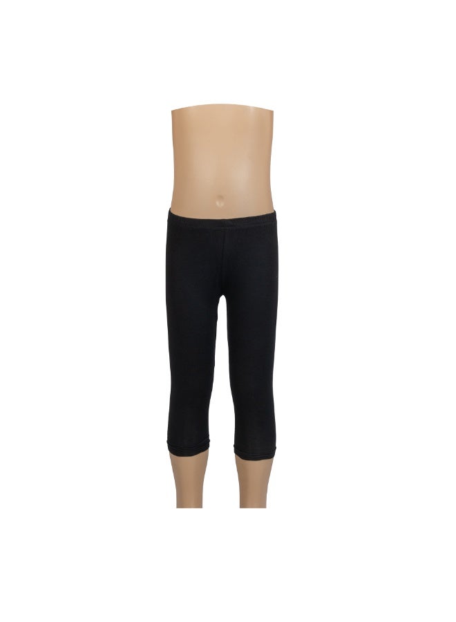 YOKS Girl's Capri Leggings Black (6) - Image 2