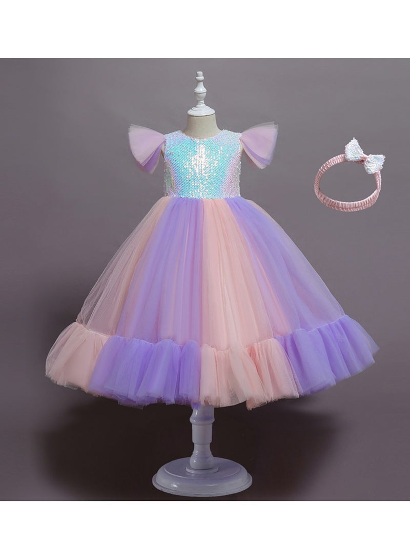 D'Daniela Sequin Bodice Tulle Dress - Image 2