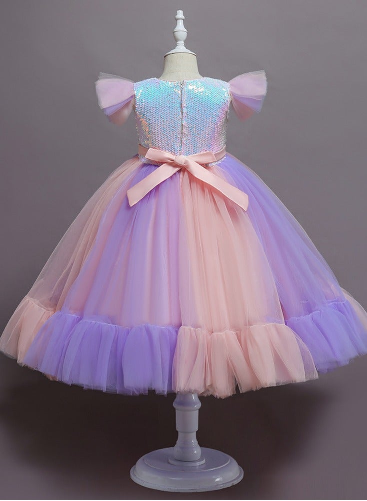 D'Daniela Sequin Bodice Tulle Dress - Image 3