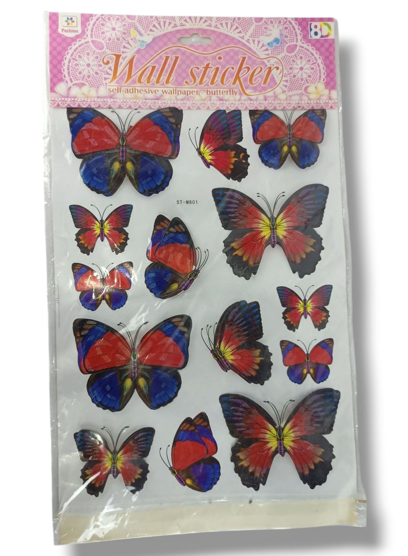 استيكر فراشات مبهجة للغرفة باشكال والوان مختلفة - Image 1