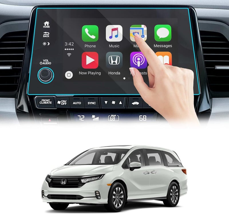 Moonlinks Compatible with 2018-2024 Honda Odyssey Screen Protector 8 Inch,Tempered Glass Touchscreen Protector Foil for 2024 2023 2022 2021 Odyssey EX EX-L Touring,Car Navigation Screen Protective Film - Image 1