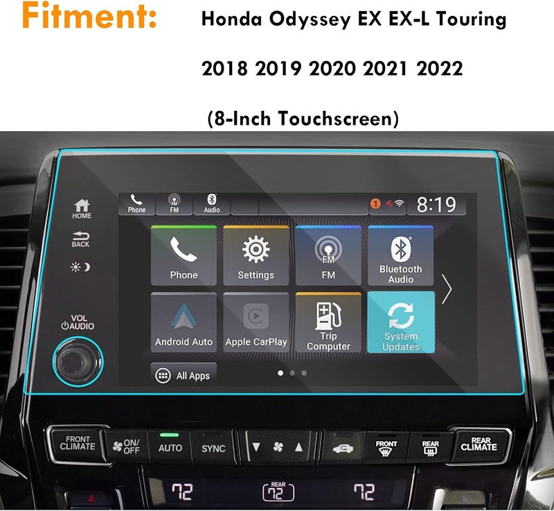 Moonlinks Compatible with 2018-2024 Honda Odyssey Screen Protector 8 Inch,Tempered Glass Touchscreen Protector Foil for 2024 2023 2022 2021 Odyssey EX EX-L Touring,Car Navigation Screen Protective Film - Image 3
