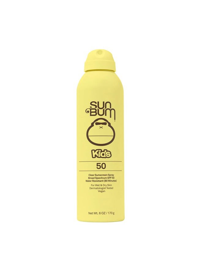 Sun Bum Kids SPF 50 Sunscreen Clear Body Spray - Broad Spectrum Water-Resistant with Vitamin E - Wet or Dry Skin Application - Hawaii 104 Act Compliant (Without Octinoxate & Oxybenzone) - 6 oz - Image 1