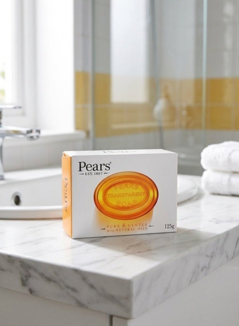 Pears Pure & Gentle Transparent Soap Bar with Natural Oils & Pure Glycerin, 125 gm - Image 3