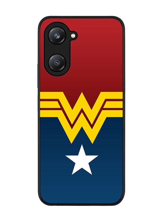 Stylizedd Rugged Black edge case for Vivo Y28s 5G / Vivo Y18 4G /Vivo Y03 4G, Slim fit Soft Case Flexible Anti Drop TPU Gel Thin Cover -  Wonder Woman  - Image 1