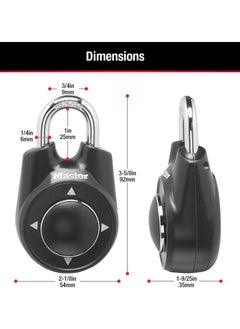 Master Lock Directional Combination Padlock, Durable Heavy Duty Security Lock, Portable Anti Theft Lock With Anti Shim Locking Mechanism, Combination Lock For Gym And School Lockers, (1pc, Blue)  - Image 4