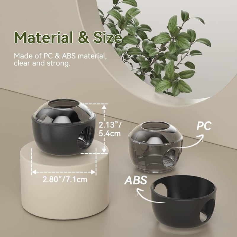 EUDEMON 4 Pack Updated Door Knob Cover Baby Safety Door Lock Childproof Safety Cover Door Handle Cover for Kids Safety (Clear-Black) - Image 5