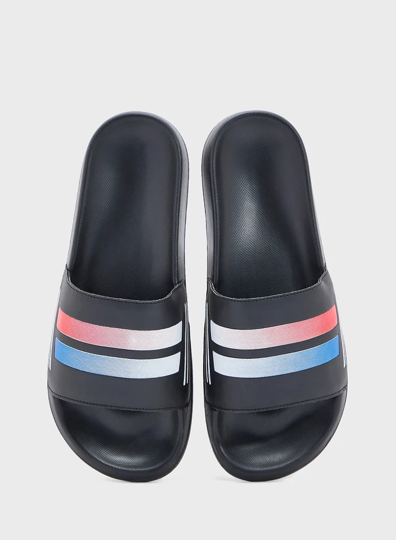 Seventy Five Stripes Detail Casual Slides