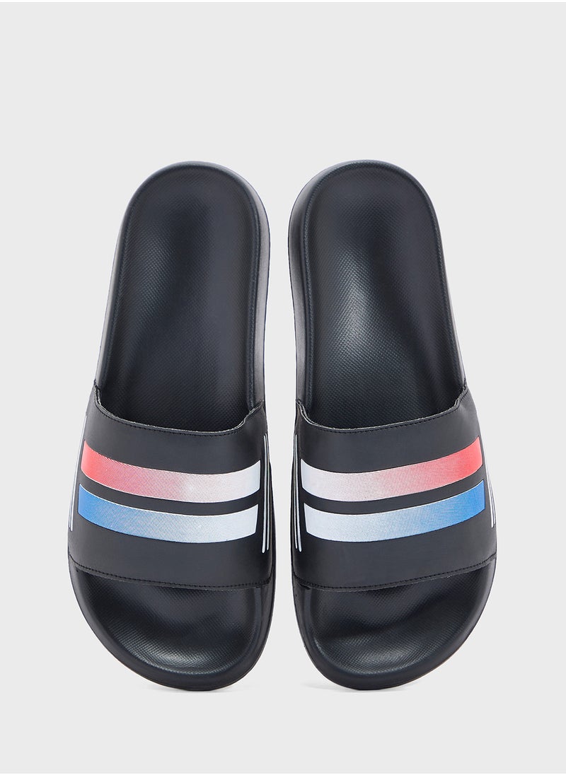 Seventy Five Stripes Detail Casual Slides  - Image 4