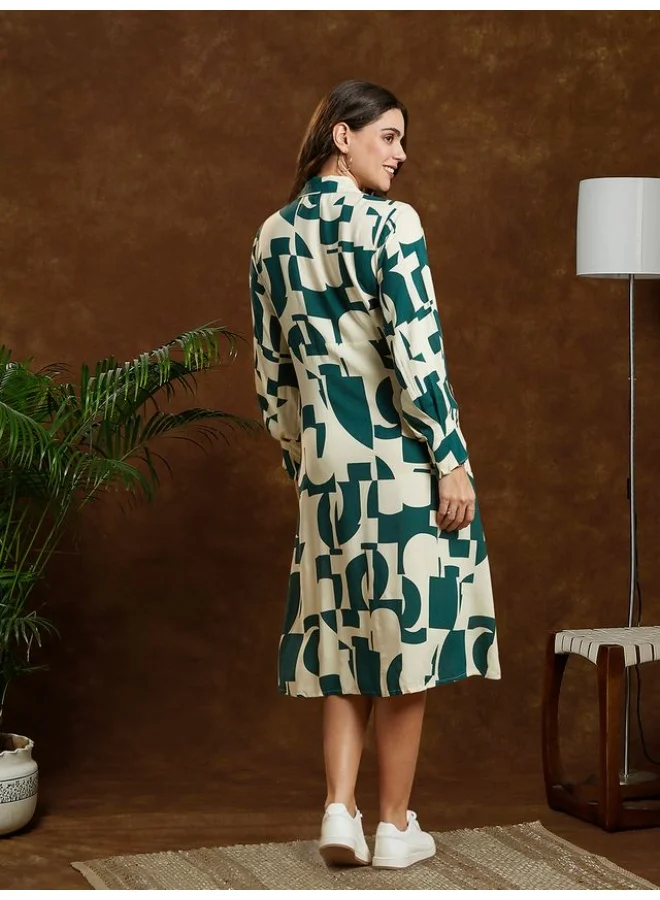 Geometric Print Dress