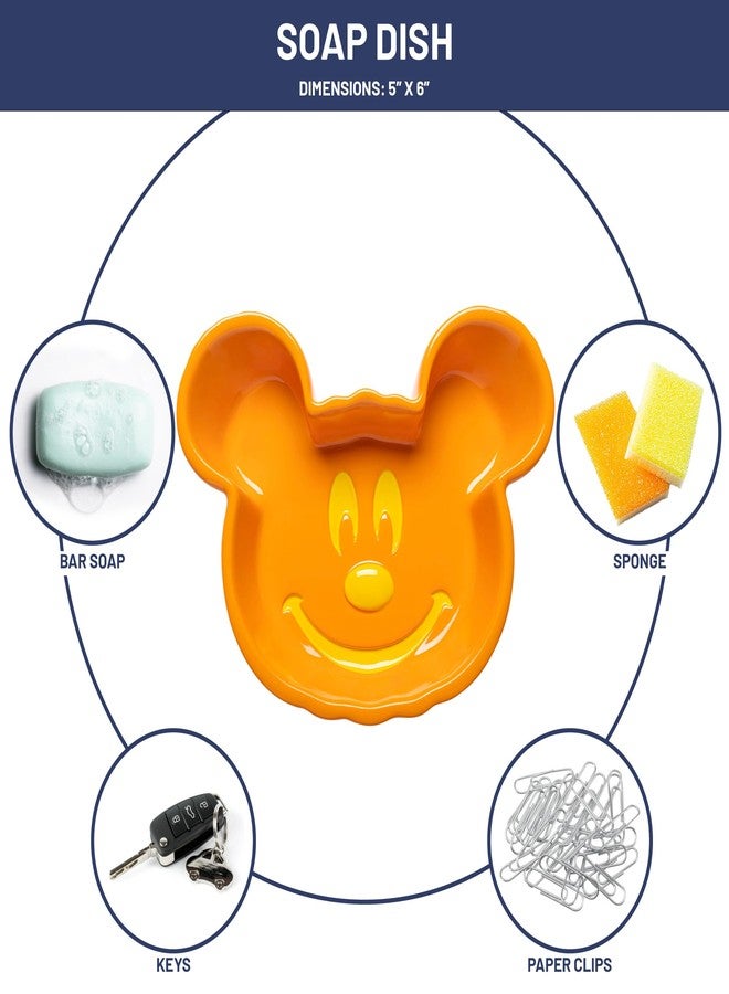 Jay Franco Disney Mickey Mouse Pumpkin Jack-O-Lantern Bathroom Decor Set - 2 Piece Autumn & Halloween Collection Includes Orange Lotion Pump & Soap Dish - Bathroom Accessories - Image 3