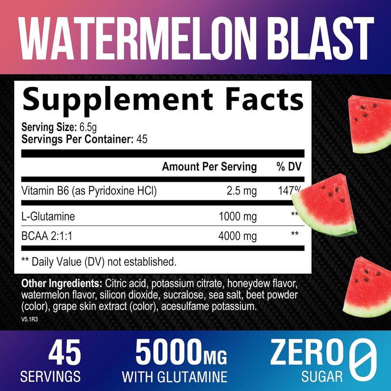 SilverOnyx Muscle Recovery Drink Powder with BCAA LGlutamine  Amino Acids  Best Muscle Recovery Supplements for Post Workout  Sugar Free Branched Chain Amino Acid Supplement for Women  Men  45 Servings - Image 2