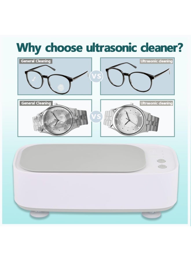 كوفوز OSHIMA تنظيف بالموجات فوق الصوتية، المحمولة المهنية تنظيف بالموجات فوق الصوتية، 45000 هرتز تنظيف المجوهرات بالموجات فوق الصوتية مع 3 أوضاع التنظيف نظارات تنظيف جهاز للنظارات الساعات والأسنان - Image 3