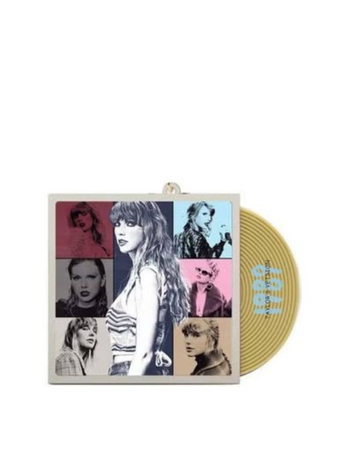 Taylor Swift Collage Mini Vinyl Keychain (Fan-Themed Album Art Design)