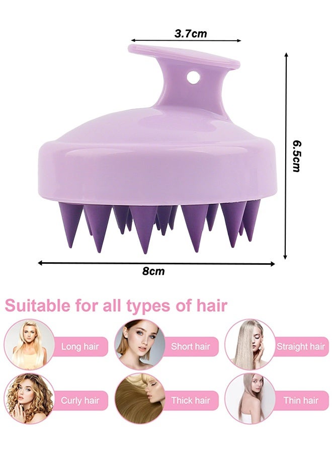 قطعتان من فرشاة تدليك الشعر الناعمة من السيليكون - فرشاة شامبو للشعر من السيليكون - مشط لغسل الشعر، فرشاة شامبو لتدليك فروة الرأس من السيليكون، فرشاة تدليك ناعمة لفروة الرأس بأسنان من السيليكون، لطيفة على البشرة، ناعمة ومريحة، تقشر الجلد الميت من فروة الرأس، مدلك للشعر الجاف والرطب لجميع أنواع الشعر - Image 5