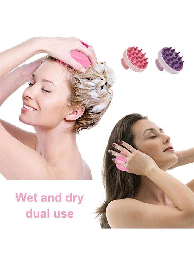 قطعتان من فرشاة تدليك الشعر الناعمة من السيليكون - فرشاة شامبو للشعر من السيليكون - مشط لغسل الشعر، فرشاة شامبو لتدليك فروة الرأس من السيليكون، فرشاة تدليك ناعمة لفروة الرأس بأسنان من السيليكون، لطيفة على البشرة، ناعمة ومريحة، تقشر الجلد الميت من فروة الرأس، مدلك للشعر الجاف والرطب لجميع أنواع الشعر - Image 4
