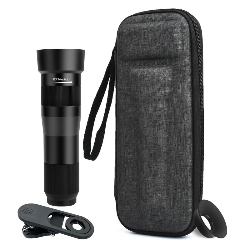 تلسكوب أحادي العين المعدني 38X مع عدسة سينمائية 48 مم طلاء متعدد الطبقات مع مقعد ترايبود وملف تليفون للرؤية الطيارية / مشاهدة النجوم / الصيد / التخييم / المشي على الأطراف / السفر - Image 4