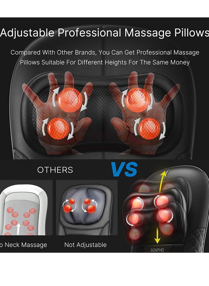RENPHO - RENPHO Electric Back Massager for Chair, Massage Cushion, Shiatsu Massage Chair with Heat for the Whole Back and Neck, Adjustable Height, Use at Home and Office - Image 1