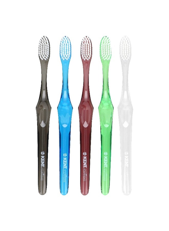 Kent, Ultra Soft Tootbrush, Sapphire, 5 Toothbrushes - Image 2