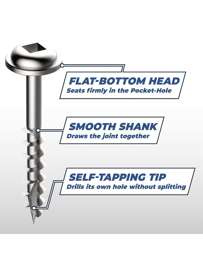 Kreg SML-C250-125 Pocket Screws, 2-1/2" #8 Coarse-Thread, Washer-Head (125 Count) - Image 4