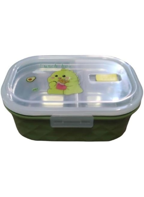 Plastic Lunch Box -Seal and Transparent Lid for Convenient Meal Packing (green)