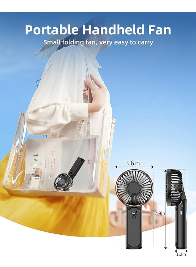 نيبمينينت المحمولة باليد مروحة ، مروحة الرقبة ، 3600mAh سطح المكتب مروحة ، مروحة سرعة 6 ، في الوقت الحقيقي عرض كمية الكهرباء ، الناقل التسلسلي العام القابلة لإعادة الشحن مروحة للطي  - Image 5