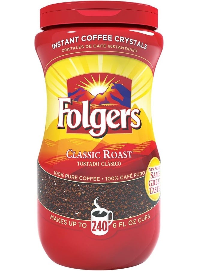 Folgers Classic Roast Instant Coffee Crystals - 16 Oz
