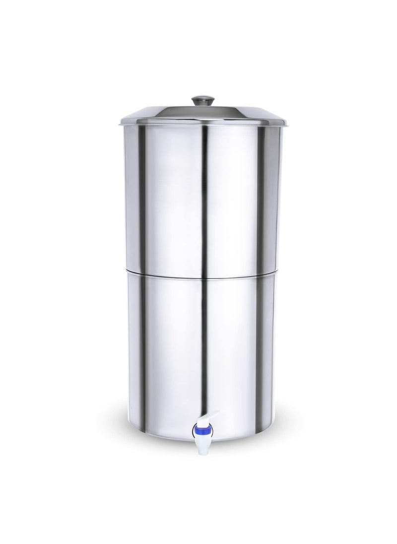 Pristine PRISTINE Stainless Steel Gravity Water Purifier Water Filter 20 Ltrs Silver  - Image 1
