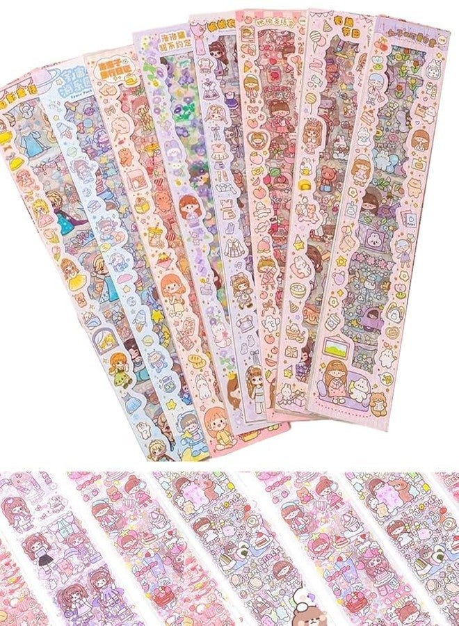 KmCho Kawaii Stickers Set for Kids and Teens, Creative Stickers Set for Scrapbooking and Journaling, Cute Waterproof Vinyl Decals for Laptops, Water Bottles, Notebooks, Crafts - Image 1
