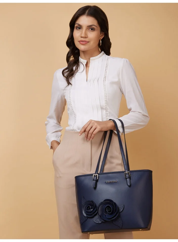CAPRESE BLOOM TOTE MEDIUM NAVY