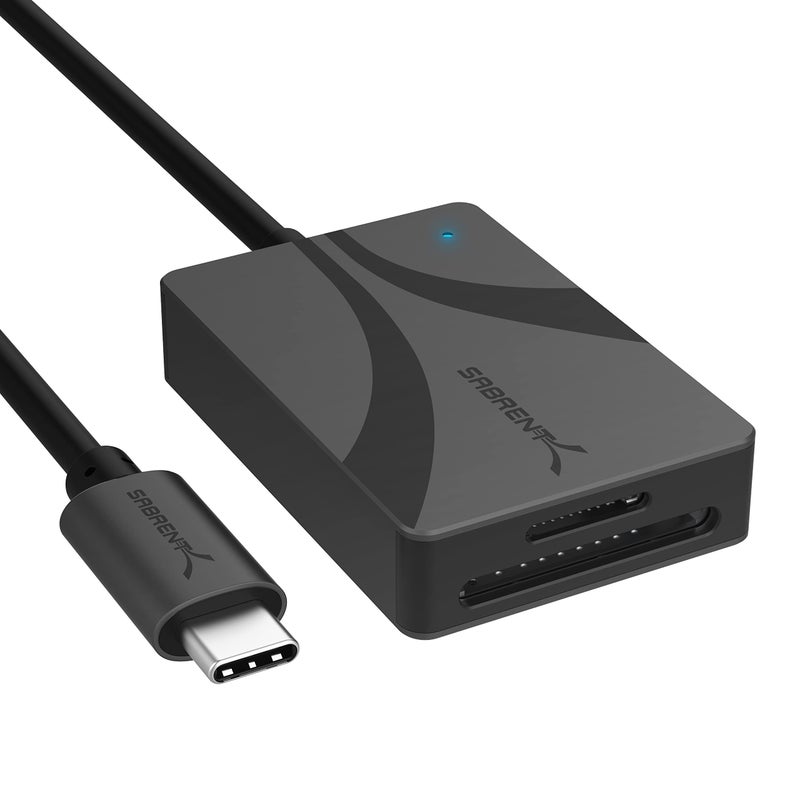 SABRENT USB Type-C Card Reader, Dual-Slot UHS-II SDXC and microSDXC SD 4.0 (CR-CSDM) - Image 1