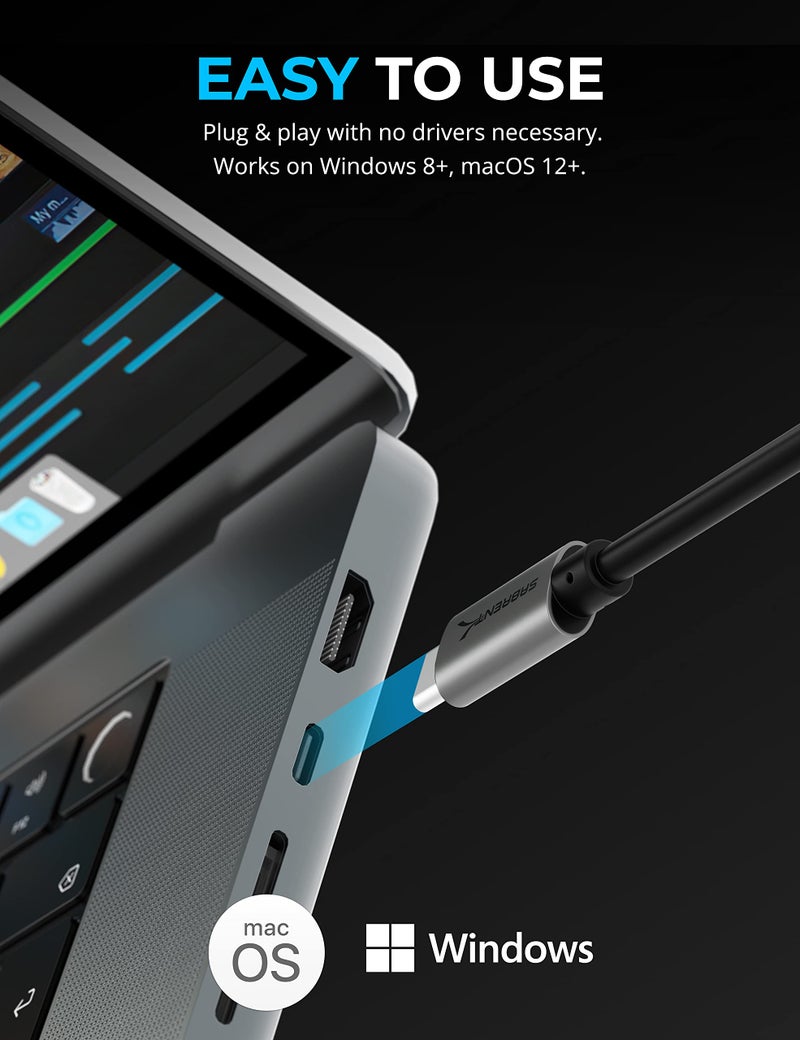 SABRENT USB Type-C Card Reader, Dual-Slot UHS-II SDXC and microSDXC SD 4.0 (CR-CSDM) - Image 5