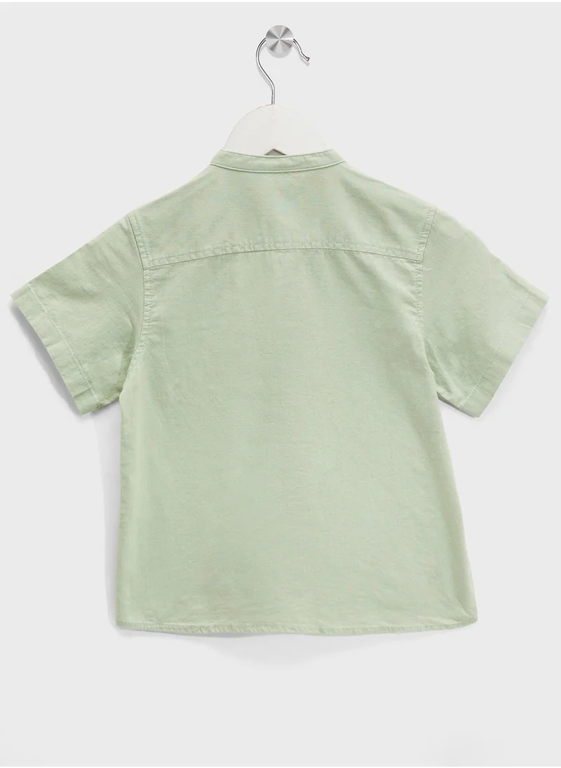 H&M Linen-Blend Grandad Shirt