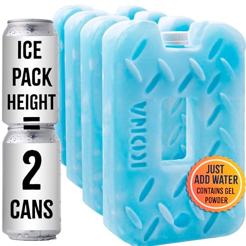 Kona Blue/Ice Ice Packs for Lunch Box - 2 lb Freezer Packs Compatible with Yeti Cooler Bags | Dry Ice Shock Pack, Long-Lasting Reusable Ice Packs for Lunch Bags (10" x 5.5" x 1.5" Pack of 4) - Image 2