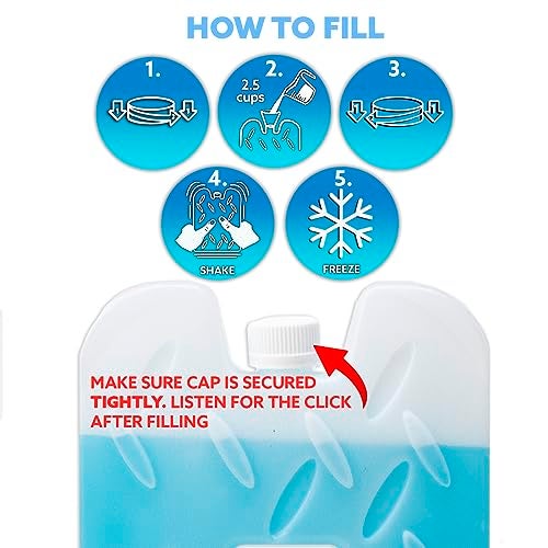 Kona Blue/Ice Ice Packs for Lunch Box - 2 lb Freezer Packs Compatible with Yeti Cooler Bags | Dry Ice Shock Pack, Long-Lasting Reusable Ice Packs for Lunch Bags (10" x 5.5" x 1.5" Pack of 4) - Image 3