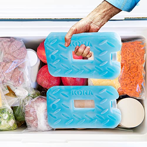 Kona Blue/Ice Ice Packs for Lunch Box - 2 lb Freezer Packs Compatible with Yeti Cooler Bags | Dry Ice Shock Pack, Long-Lasting Reusable Ice Packs for Lunch Bags (10" x 5.5" x 1.5" Pack of 4) - Image 5