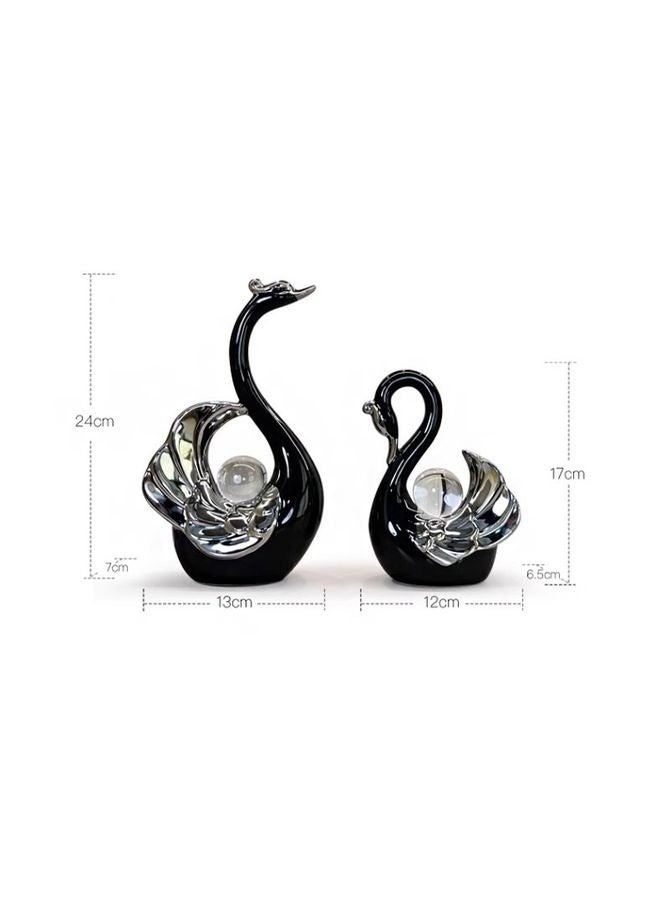 HOMESTAR High-end Light Luxury Crystal Ball Swan Ceramic Ornament Creative Home Living Room Entrance TV Cabinet Decoration - Image 5