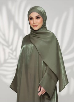 RedMapleTEK Elegant Glitter Fabric Long Dress Green  - Image 1