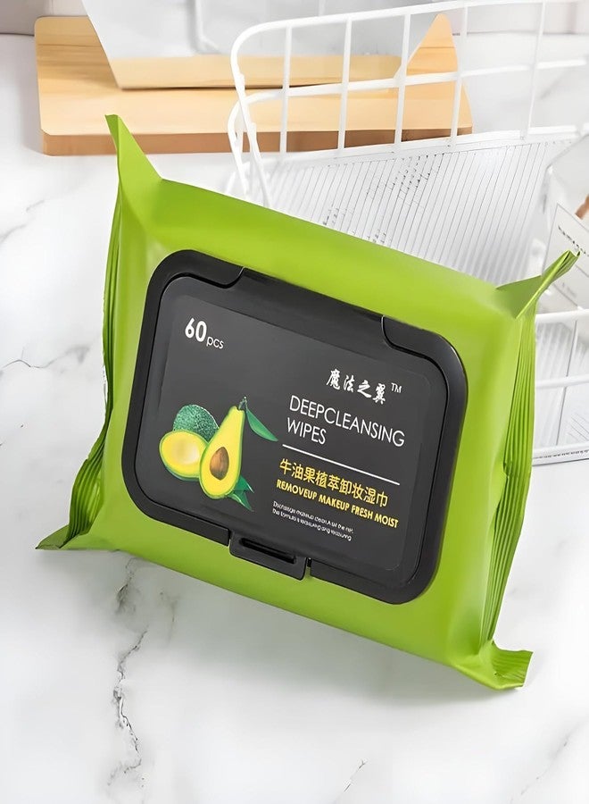 VALKYRIE Green Makeup Removing Disposable Wipes makup remover Super Soft Face Wipes face cleaning wipes Super Soft Face Wipes with Gentle Cleansers REMOVING DISPOSABLE WIPES (PACK OF 2) - Image 1
