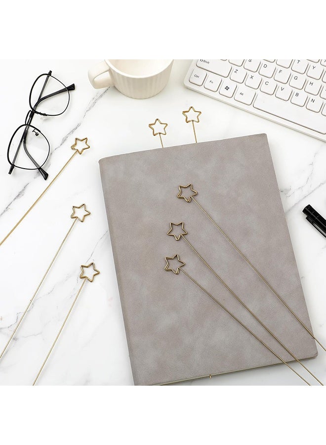 20 قطعة من حامل بطاقات الزهور بأسلاك ذهبية على شكل نجوم لتزيين الطاولات، حوامل صور للحفلات، حامل بطاقات الزهور للباقة، بطاقات التهنئة، بطاقات البريد، حفلات الزفاف - Image 5